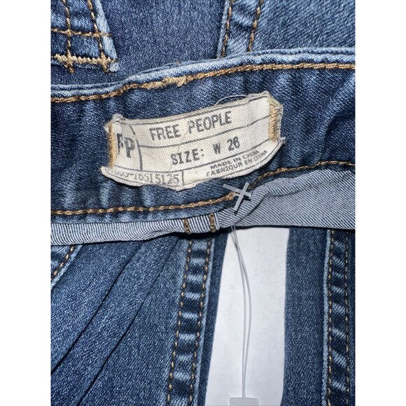 Free People Stretch Distressed Skinny Jeans Women Light Wash 61855-16515125 Sz26 - Picture 8 of 16
